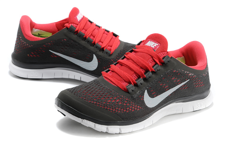 Nike Free 3.0 V5 Black Red White Running Shoes