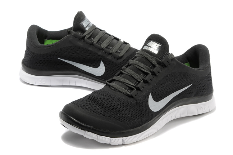 Nike Free 3.0 V5 Black White Shoes - Click Image to Close