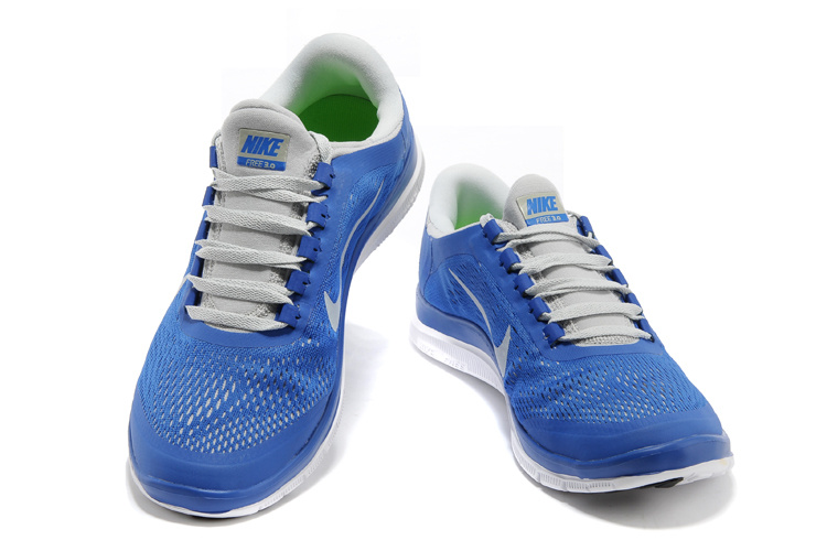Nike Free 3.0 V5 Blue White Running Shoes - Click Image to Close