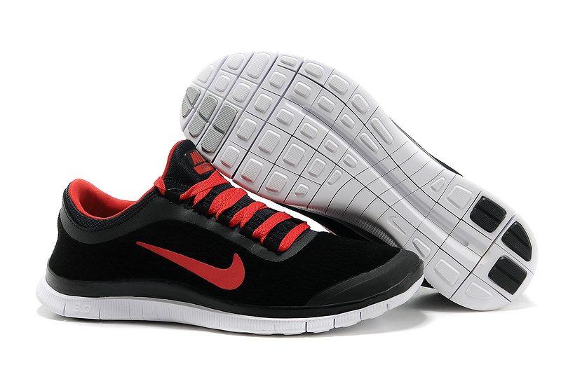 Nike Free 3.0 V5 Engrave Black Red White Running Shoes