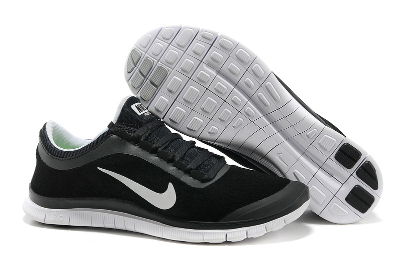 Nike Free 3.0 V5 Engrave Black White Running Shoes - Click Image to Close