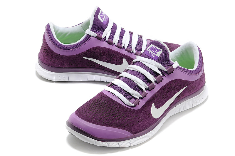 Nike Free 3.0 V5 Engrave Purple White Running Shoes
