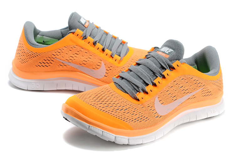 Nike Free 3.0 V5 Orange Grey White Running Shoes