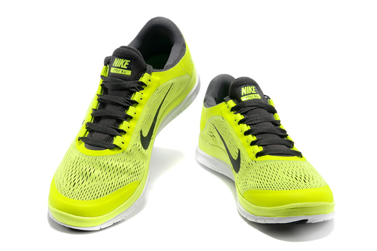 Nike Free 3.0 V5 Yellow Black White Running Shoes