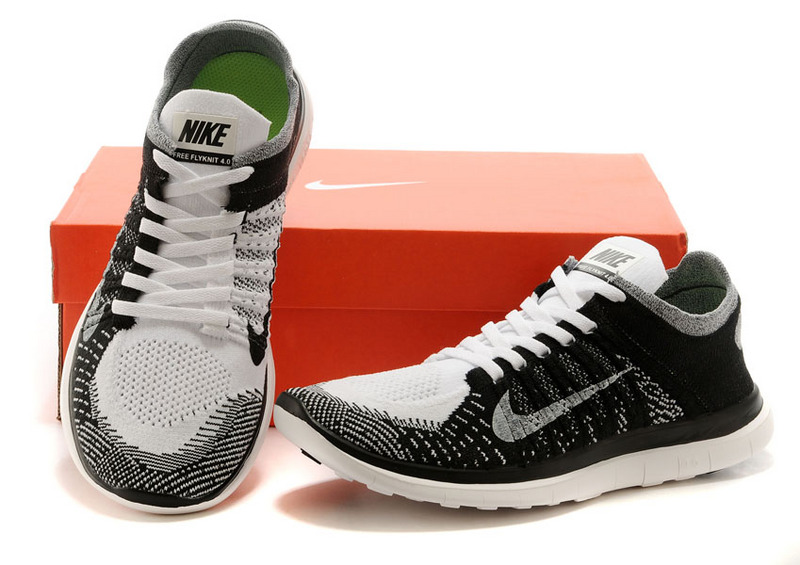 Nike Free Run 4.0 Flyline White Black Running Shoes - Click Image to Close