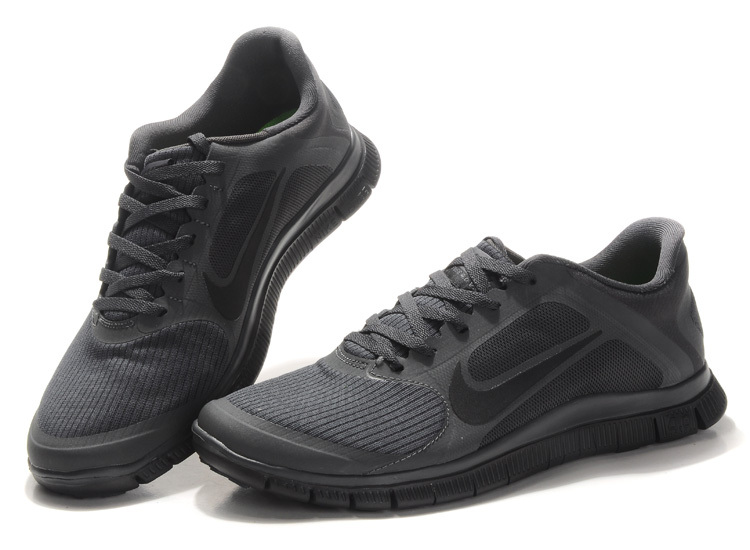 Nike Free 4.0 V2 All Black Running Shoes - Click Image to Close