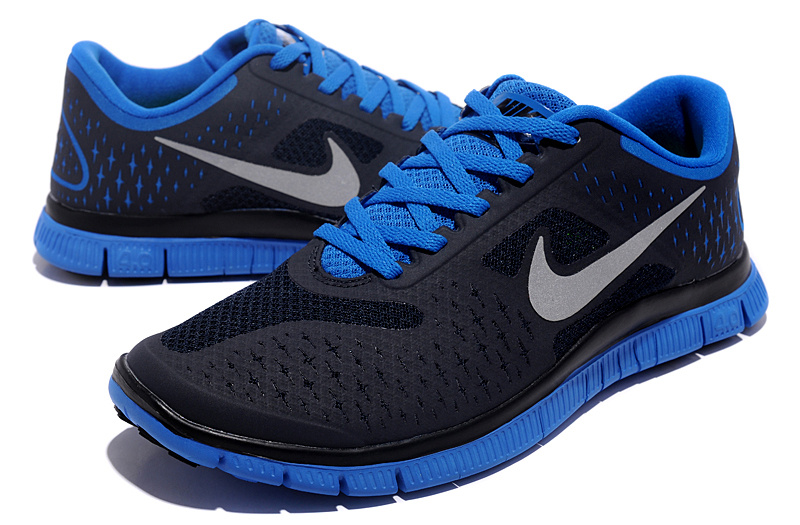 Nike Free 4.0 V2 Black Blue Running Shoes