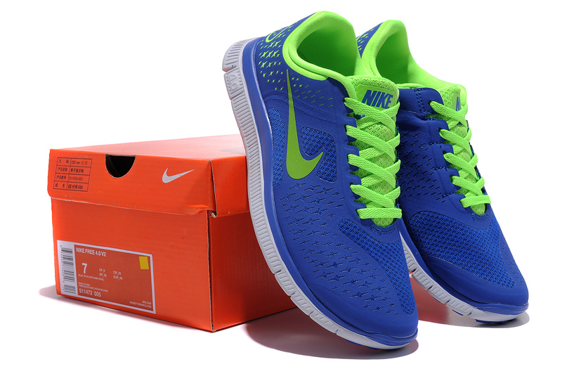 Nike Free 4.0 V2 Blue Green Running Shoes