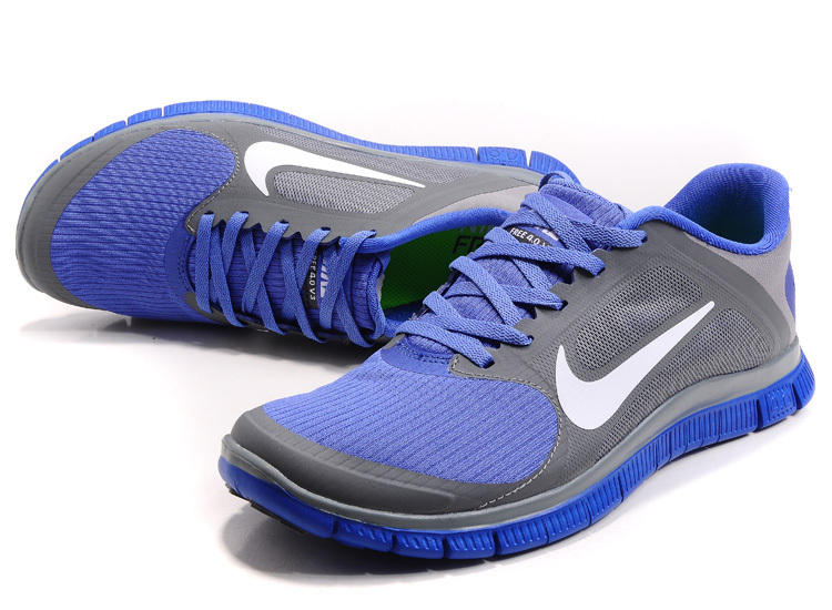 Nike Free 4.0 V2 Blue Grey Running Shoes