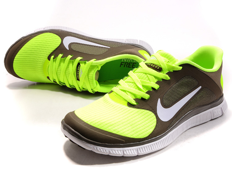 Nike Free 4.0 V2 Green Brown Running Shoes