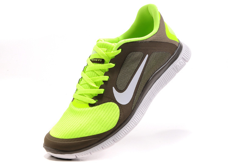 Nike Free 4.0 V2 Green Brown Running Shoes