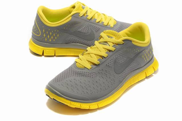 Nike Free 4.0 V2 Grey Yellow Shoes