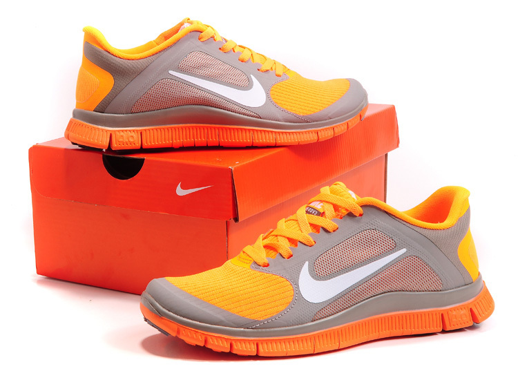 Nike Free 4.0 V2 Orange Grey Running Shoes