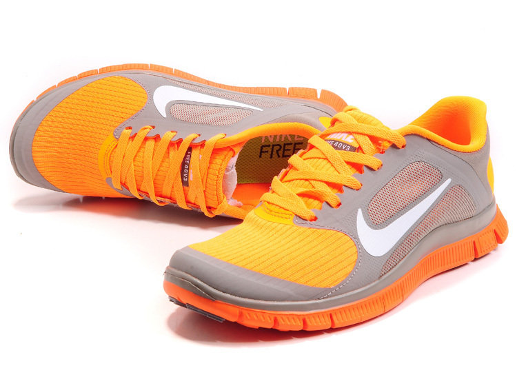 Nike Free 4.0 V2 Orange Grey Running Shoes