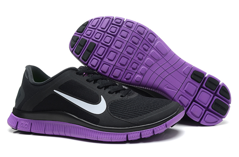 Nike Free 4.0 V3 Black Purple Running Shoes - Click Image to Close