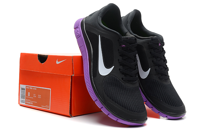 Nike Free 4.0 V3 Black Purple Running Shoes - Click Image to Close