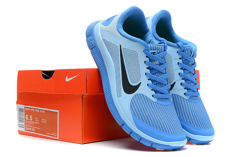 Women Nike 4.0 V3 Running Shoes Blue - Click Image to Close