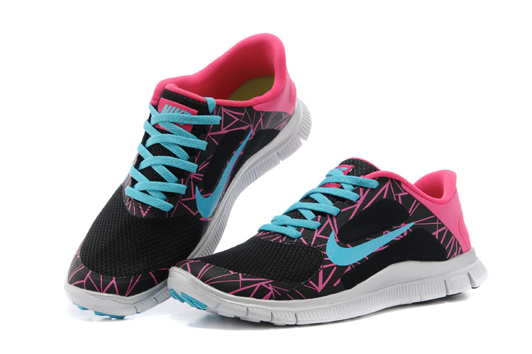 Nike Free 4.0 V3 Colorful Black Peach Red For Women - Click Image to Close