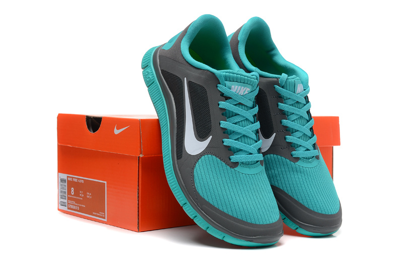 Nike Free 4.0 V3 Green Blue Running Shoes - Click Image to Close
