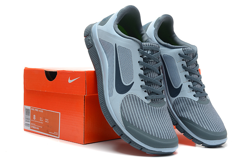 Nike Free 4.0 V3 Grey Black Running Shoes - Click Image to Close