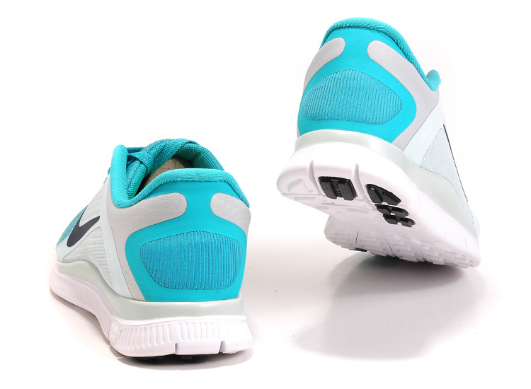 Nike Free 4.0 White Blue Grey Shoes