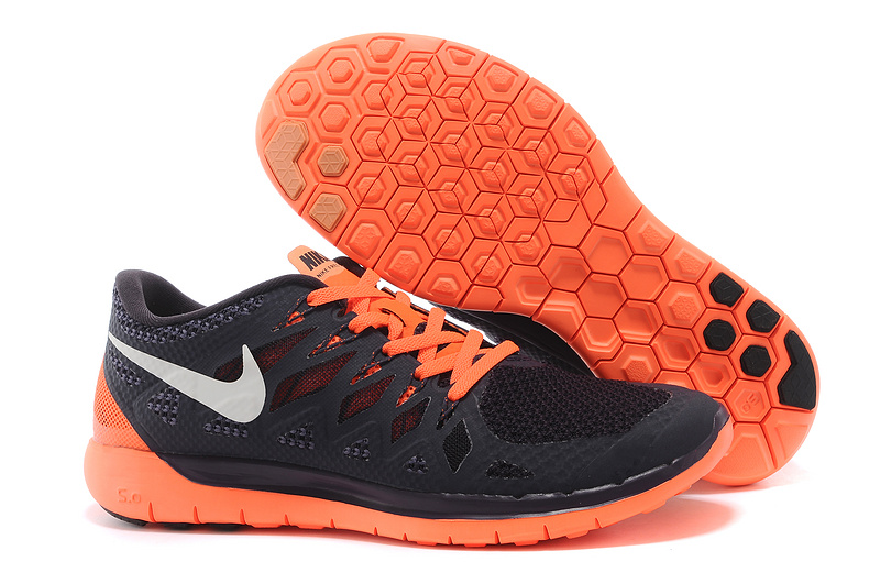 World-Up Nike Free 5.0 Black Orange Shoes