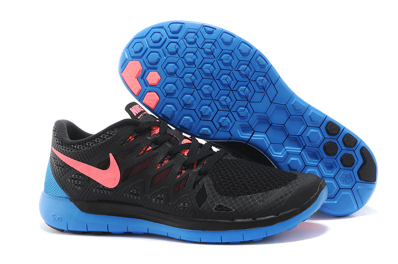 World-Up Nike Free 5.0 Black Pink Blue Shoes