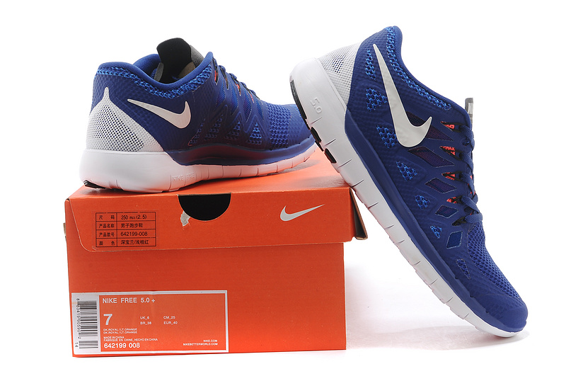 World-Up Nike Free 5.0 Blue White Shoes