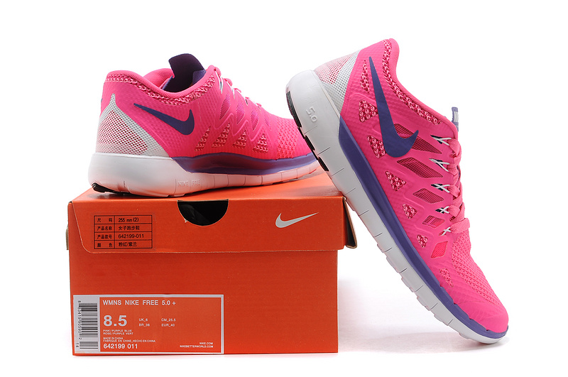 World-Up Nike Free 5.0 Pink Purple White Shoes