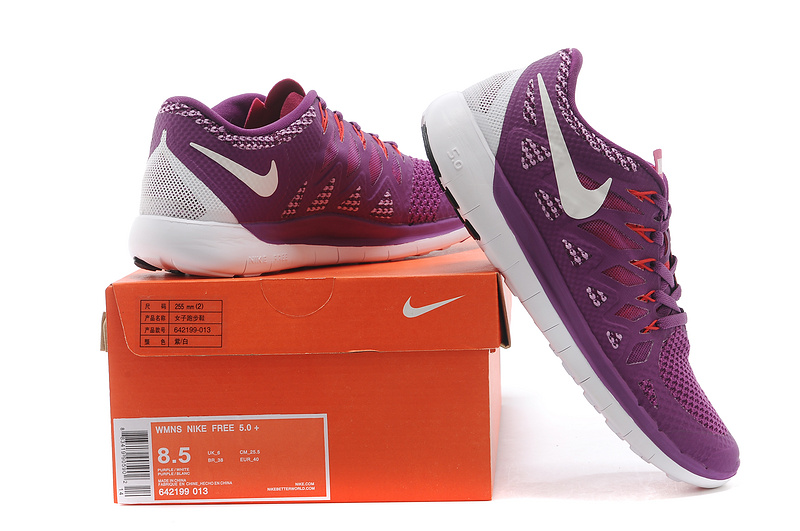 World-Up Nike Free 5.0 Purple White Shoes