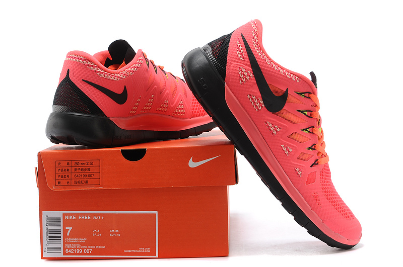 World-Up Nike Free 5.0 Red Black Shoes