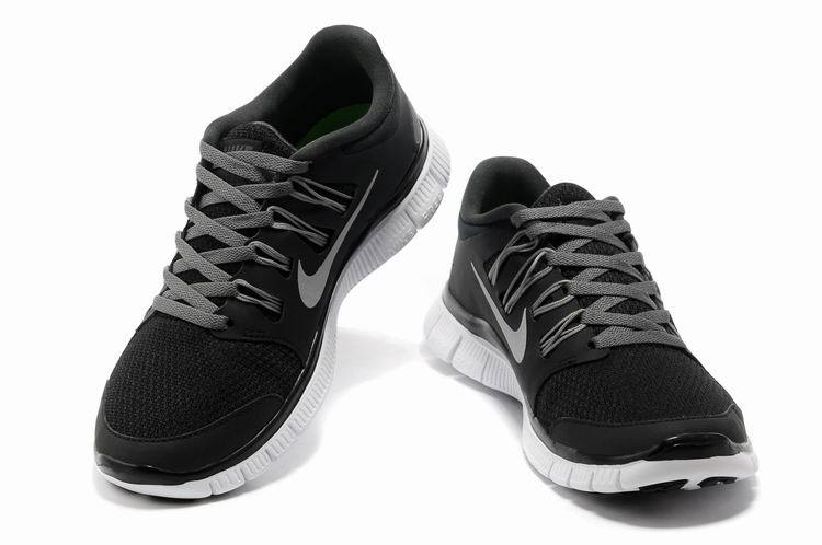 Women Nike Free 5.0 2 Black White Shoes - Click Image to Close