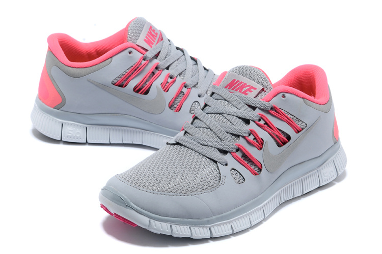 nike free run 5.0 grey and pink