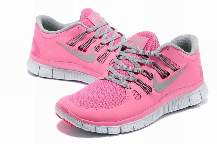 Women Nike Free 5.0 2 Pink Grey White Shoes - Click Image to Close