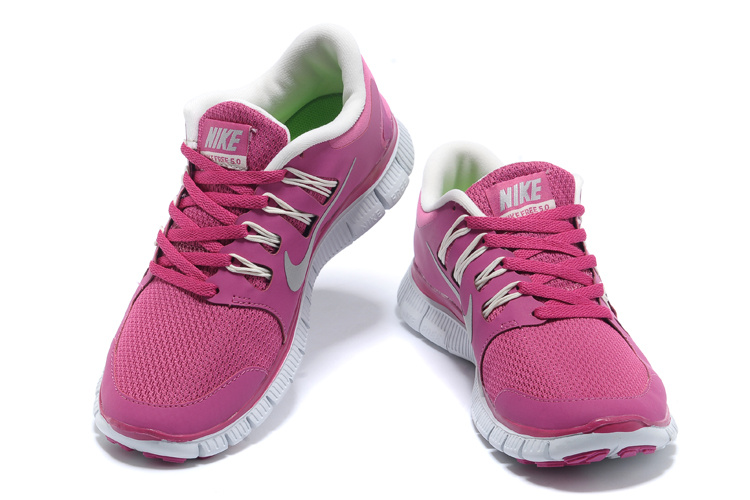Women Nike Free 5.0 2 Red Silver White Shoes