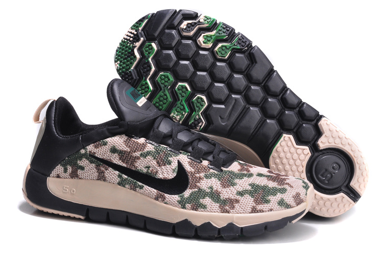 Nike Free 5.0 Army Black Shoes - Click Image to Close