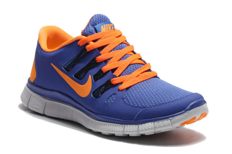 Nike Free Run 5.0 Blue Orange Shoes - Click Image to Close