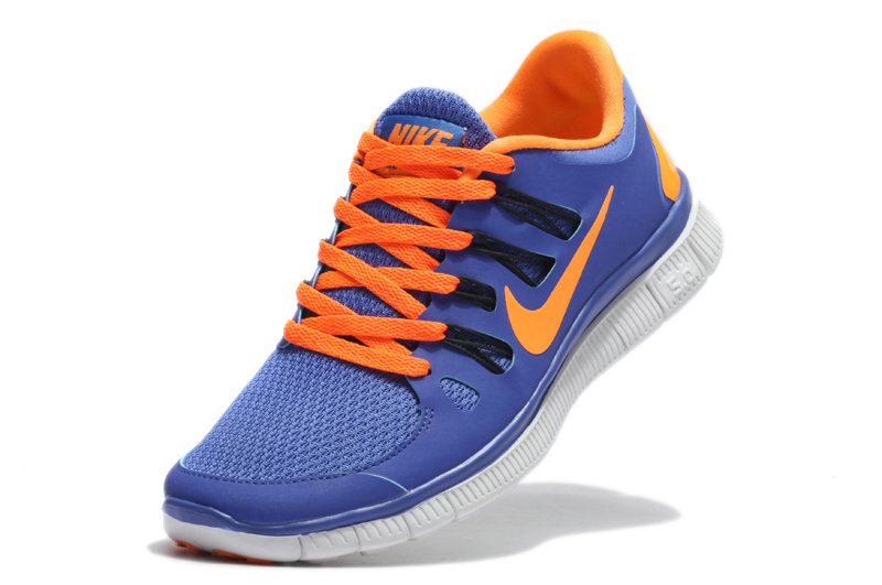 Nike Free Run 5.0 Blue Orange Shoes - Click Image to Close