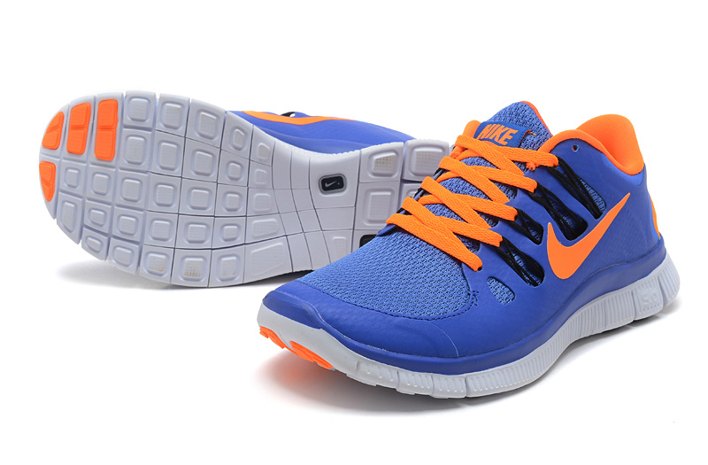 Nike Free 5.0 Running Shoes Blue Orange