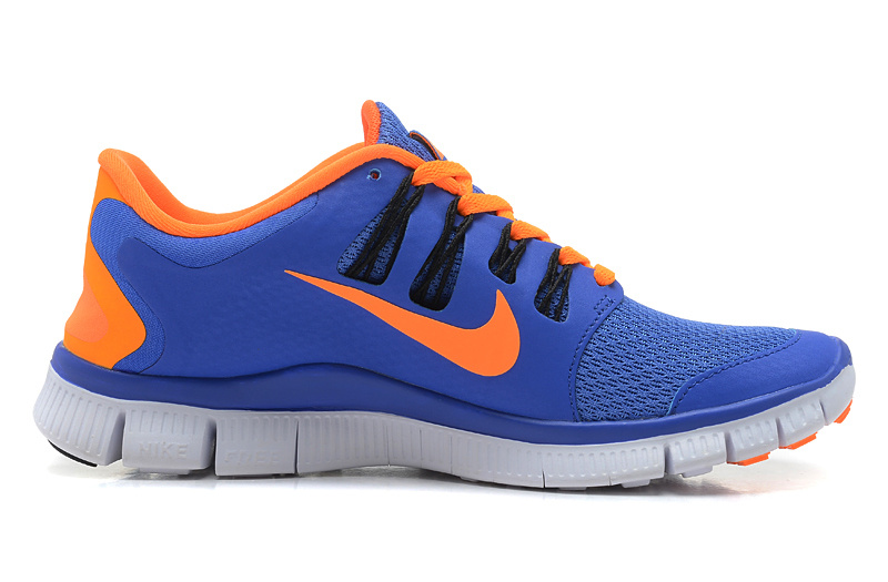 Nike Free 5.0 Running Shoes Blue Orange - Click Image to Close