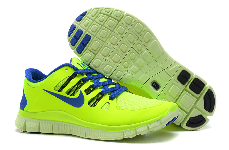 Nike Free 5.0 Running Shoes Fluorescent Green - Click Image to Close