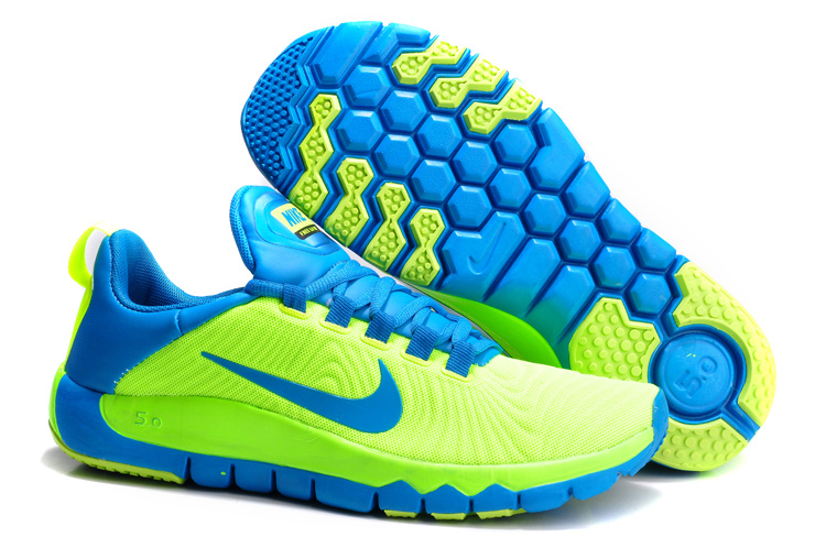 Nike Free 5.0 Green Black Shoes - Click Image to Close