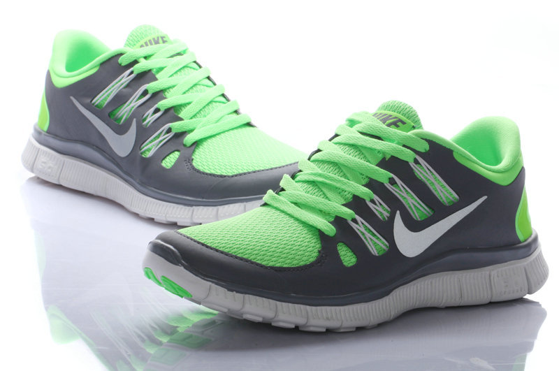 Nike Free Run 5.0 Green Grey Women Running Shoes