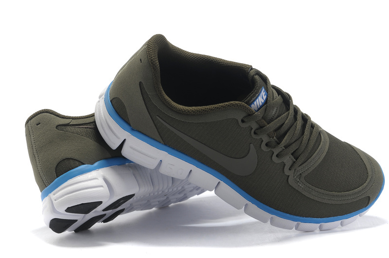 Nike Free 5.0 Running Shoes Grenadine Army Blue White - Click Image to Close
