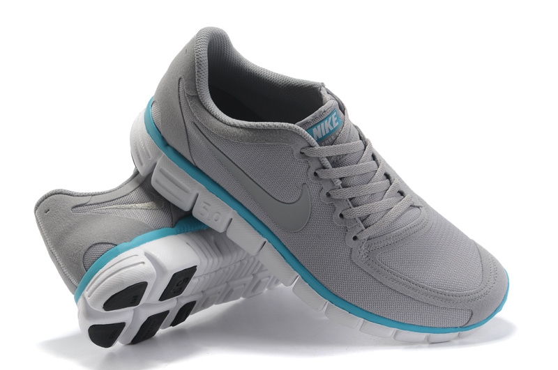 Nike Free 5.0 Running Shoes Grenadine Grey Blue White