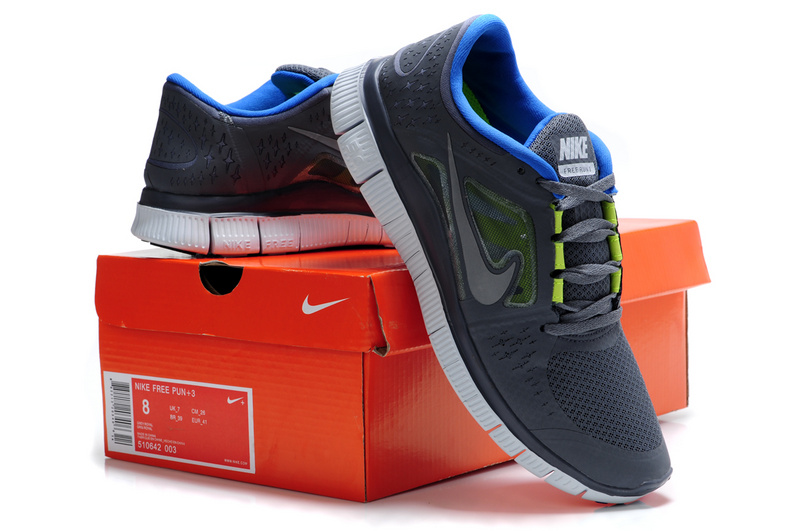 Nike Free 5.0 Grey Blue White Shoes - Click Image to Close