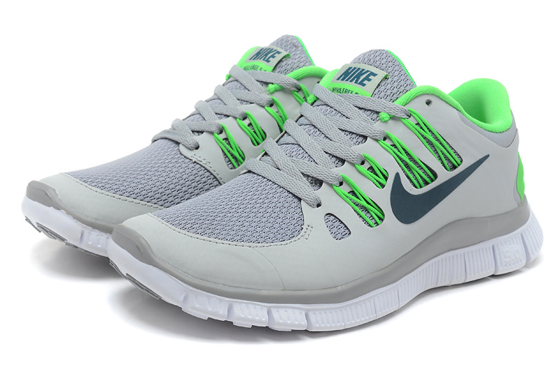 Nike Free 5.0 Grey Green Shoes