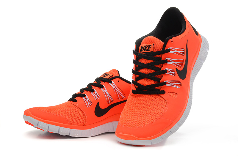 Nike Free 5.0 Running Shoes Orange Black