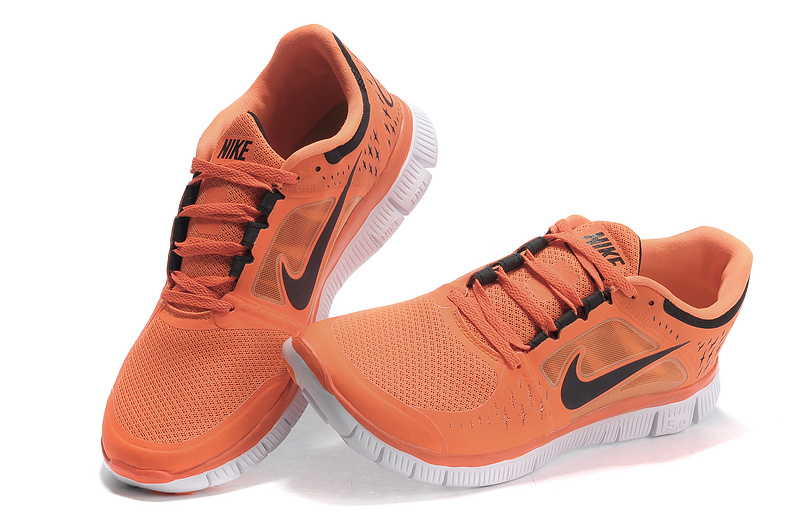 Nike Free 5.0 Orange Black White Shoes