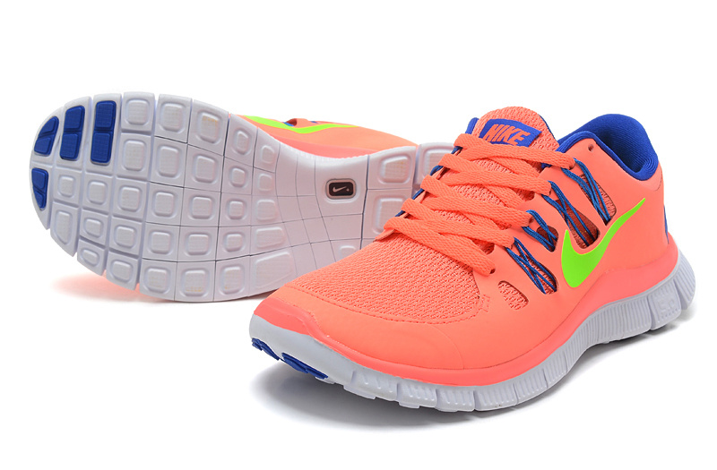 Nike Free 5.0 Running Shoes Pink Blue